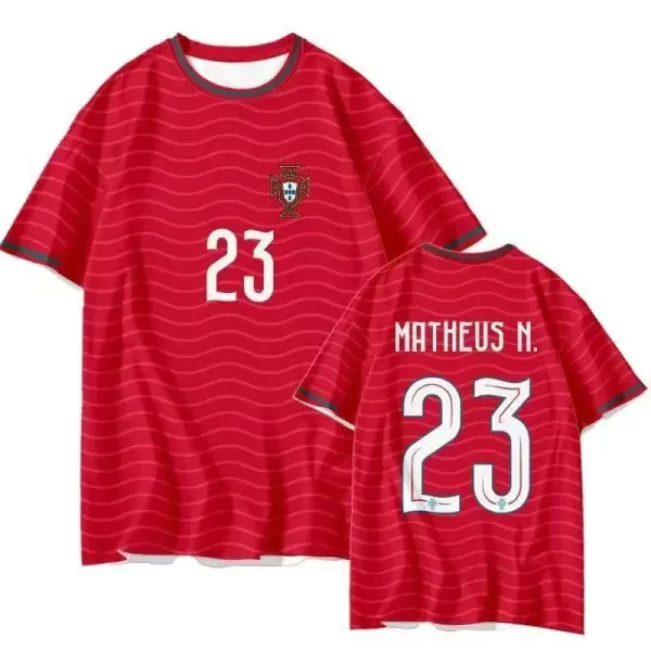 Portugal National Team 2024 Home Jersey Red T-Shirt - 1