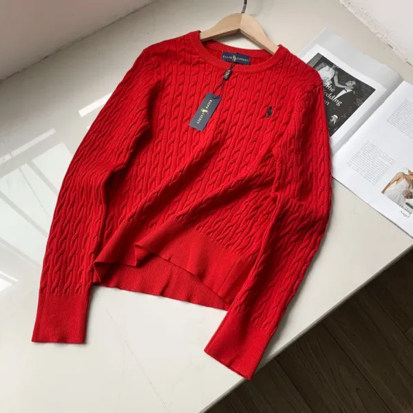 Polo Ralph Lauren Cable Knit Sweater Red - 1