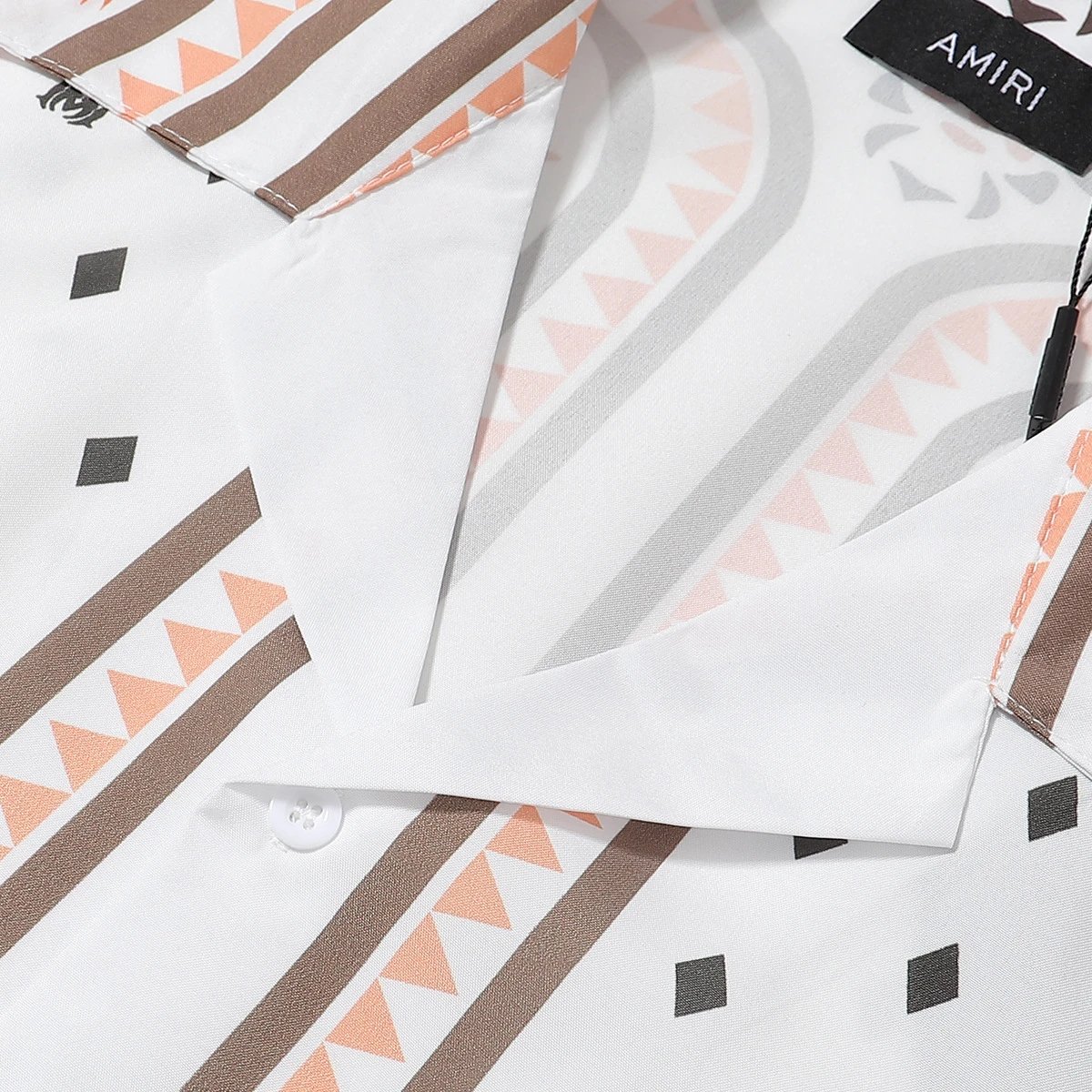 Amiri Vinyl Record Print Short-Sleeve Shirt Black - 19