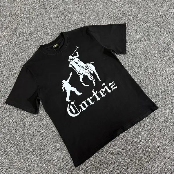 Corteiz Polo Player T-Shirt Black - 1
