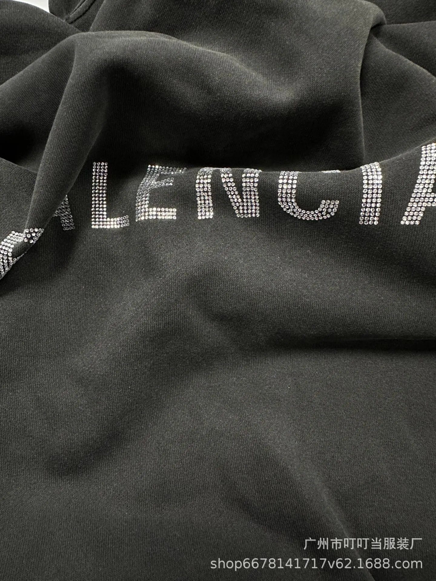 Balenciaga Graphic Print Oversized Hoodie Black - 14