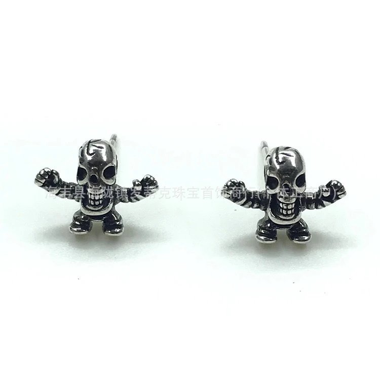Design Floral Scroll Stud Earrings Silver Jewelry - 12