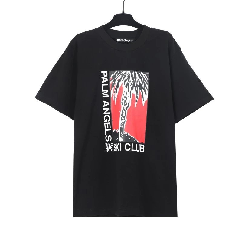 Palm Angels Logo Embroidered White T-Shirt - 51
