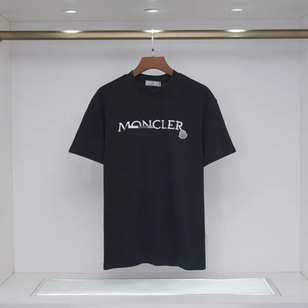 Moncler Logo Print Black T-Shirt - 1