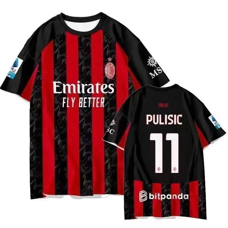 AC Milan Pavlović #31 Home Jersey Red Black Striped T-Shirt - 5