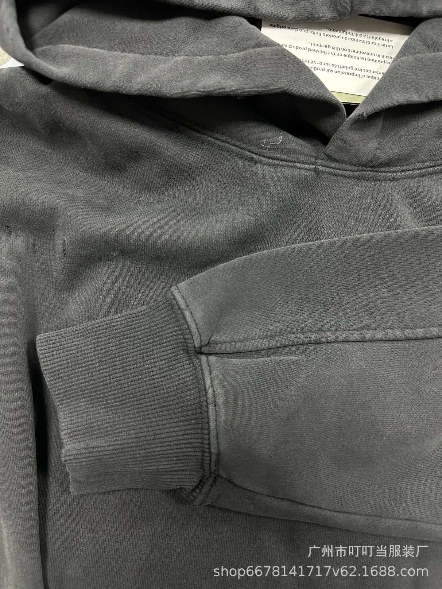 Balenciaga Graphic Print Oversized Hoodie Black - 17