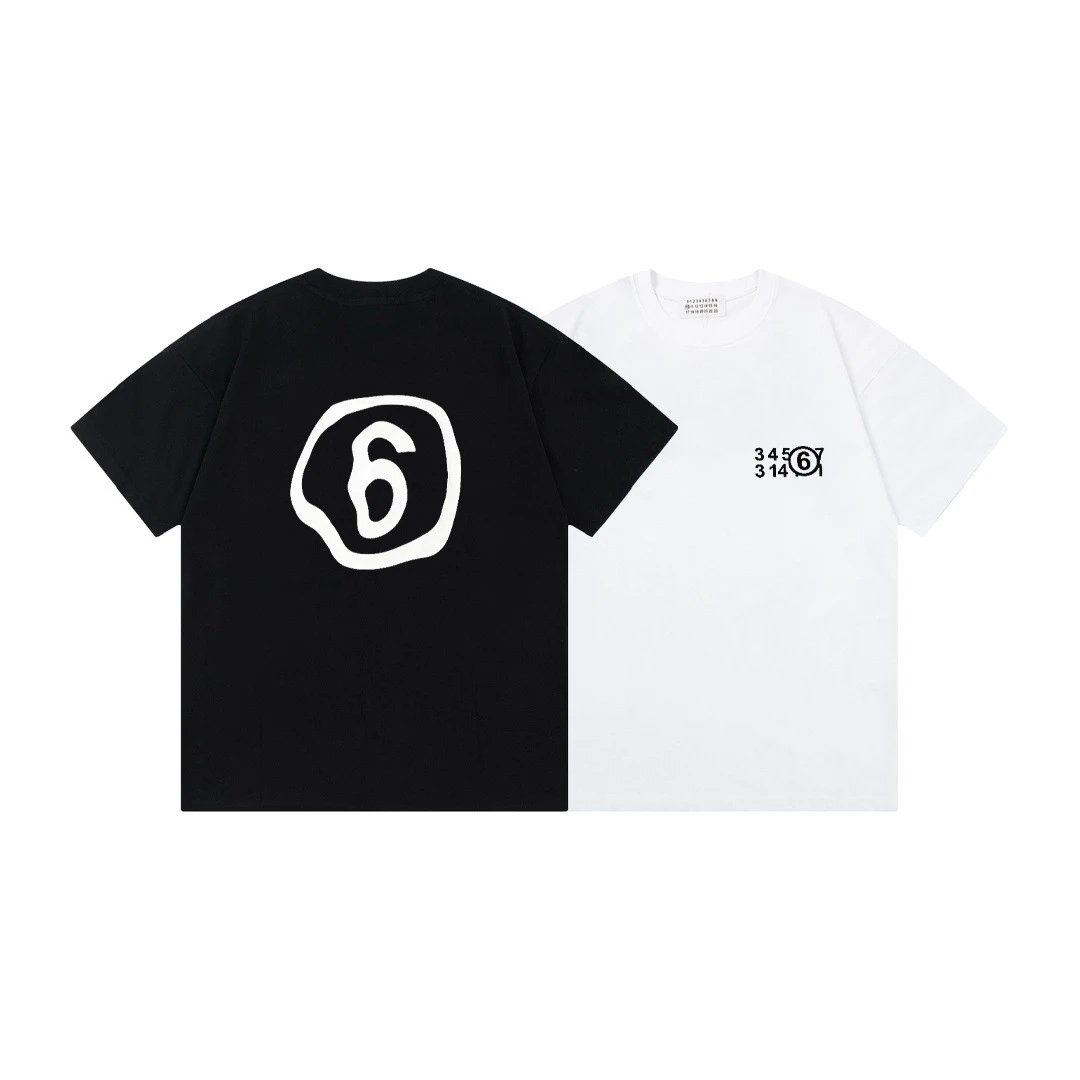 Maison Margiela Tabi Number 6 Washed Black T-Shirt - 20