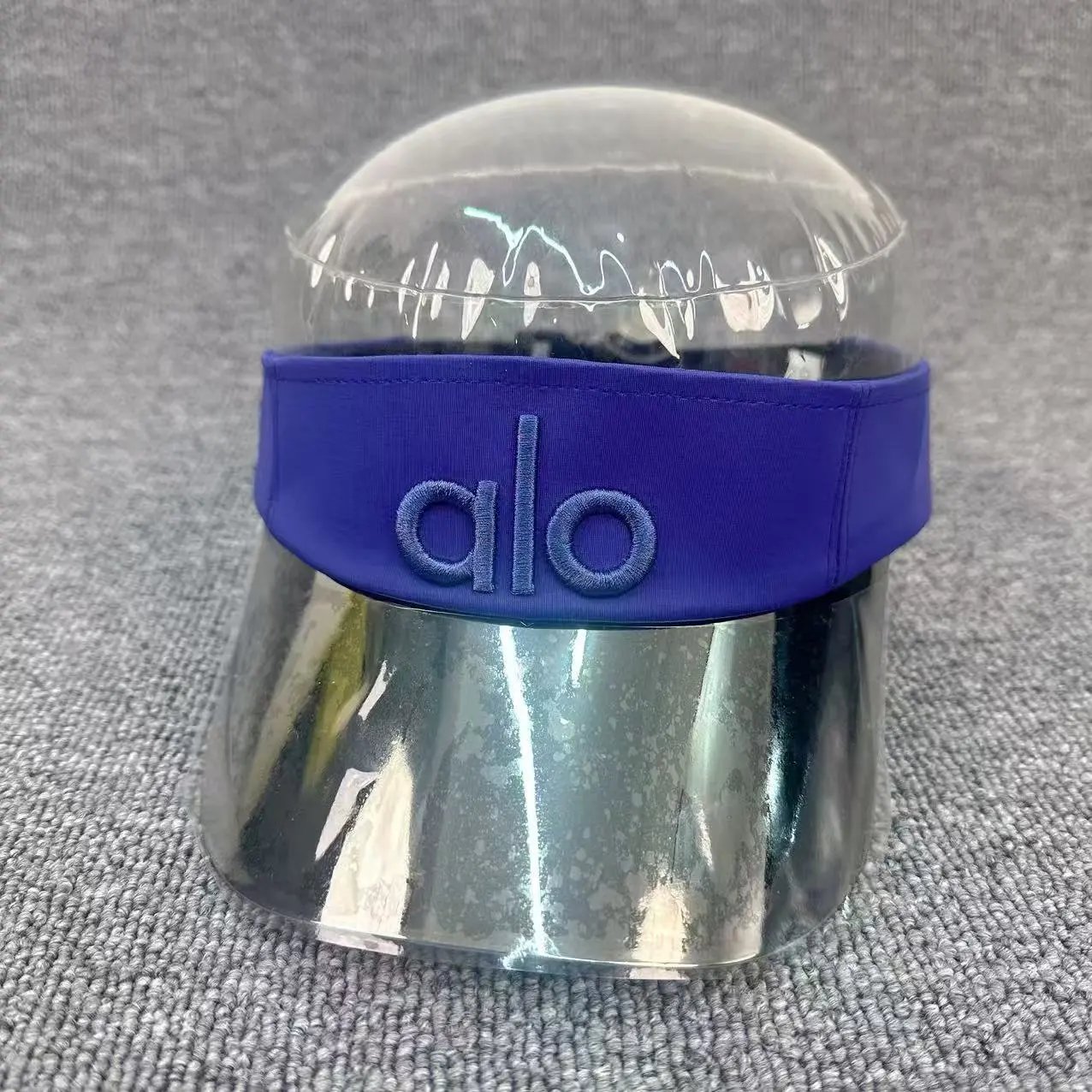 Alo Visor Cap White Silver Reflective Sun Visor Hats - 7