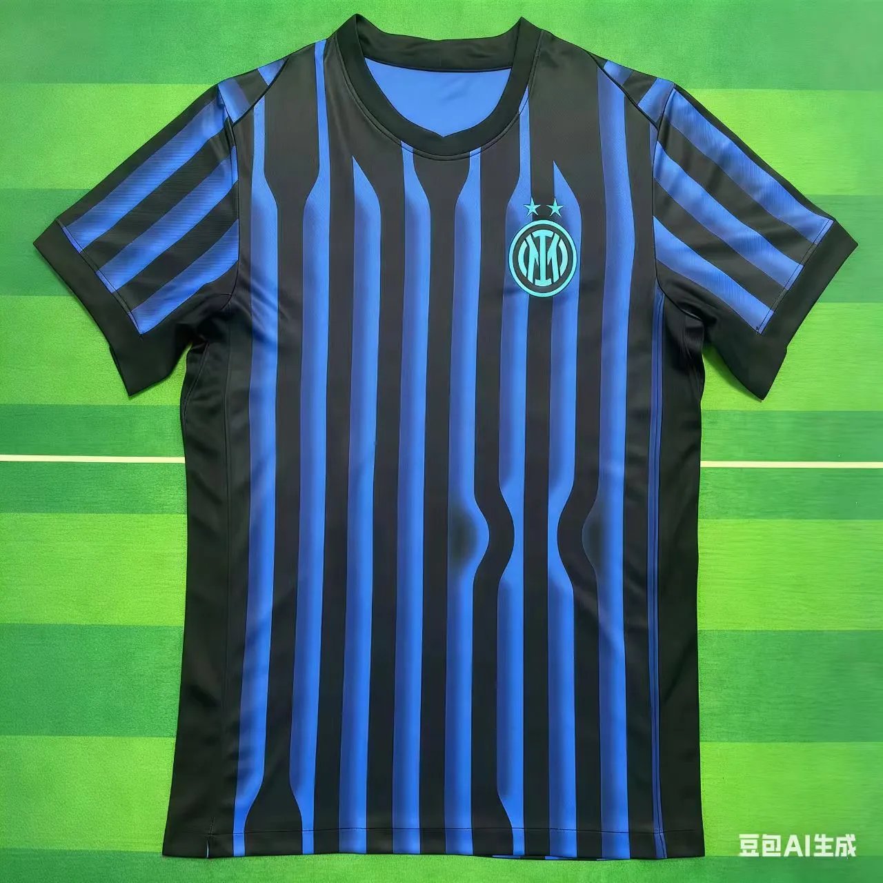 Olympique de Marseille Third Jersey Black and Sky Blue - 12