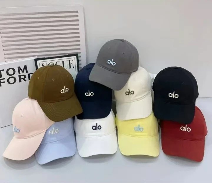 Alo Baseball Cap Light Blue Embroidered Logo Cap - 12