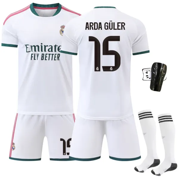 Real Madrid Arda Güler #15 Home Kit White Jersey Set - 1