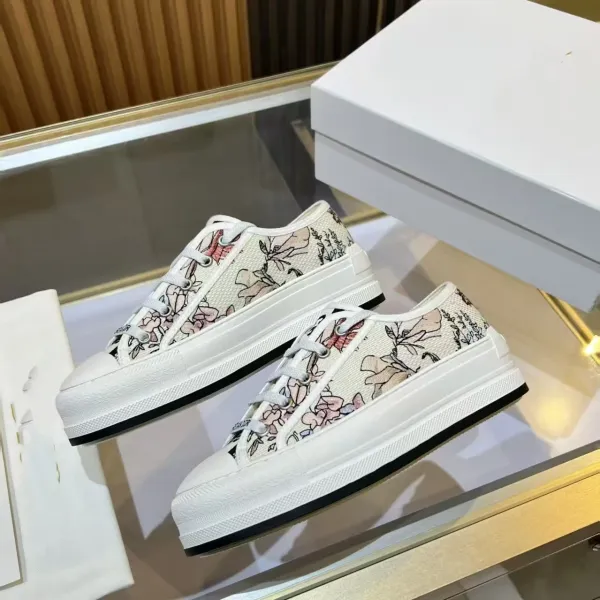Dior B23 Tweed Platform Sneakers Black and White Chunky Sneakers - 5