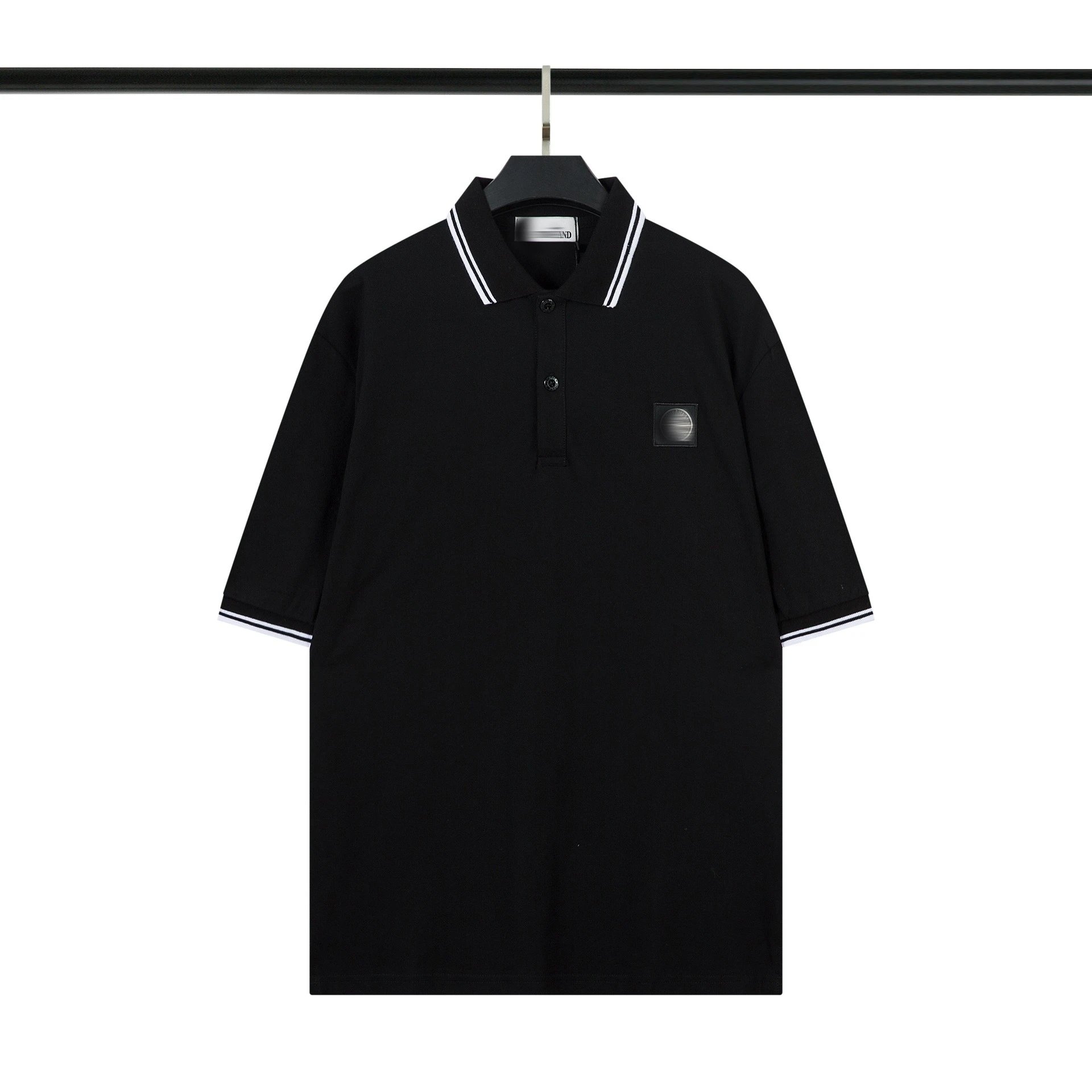Design Polo Shirt Navy Piqué with Square Logo Patch - 5