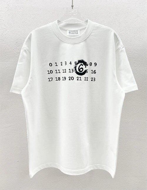 Maison Margiela Tabi Print White T-Shirt - 6