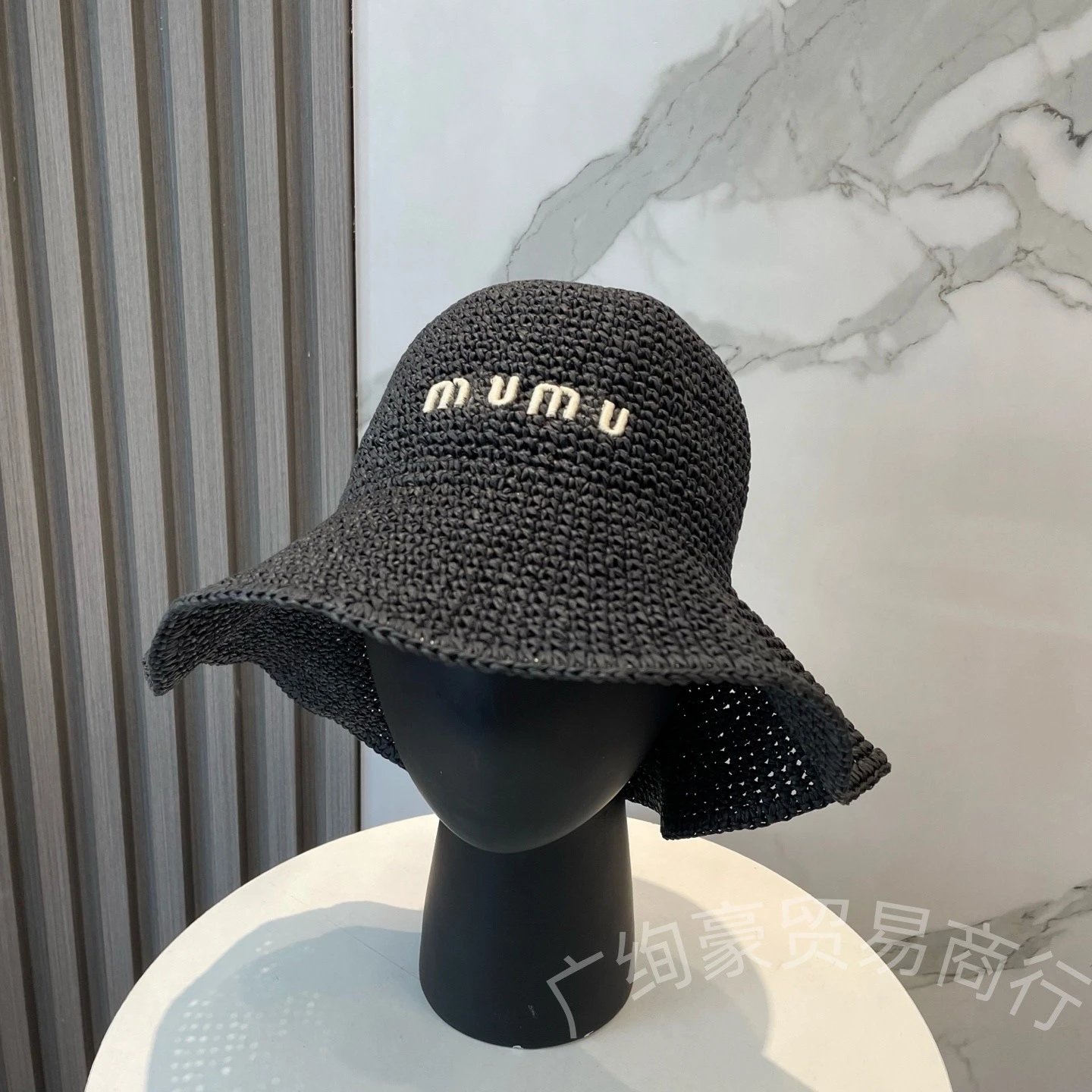 Miu Miu Woven Straw Bucket Hat Beige - 7