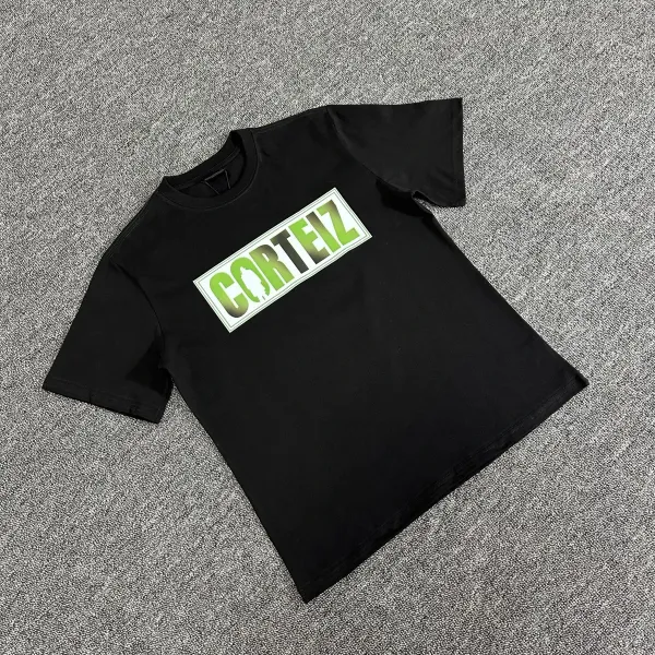 Corteiz Logo Box Tee Black T-Shirt - 1