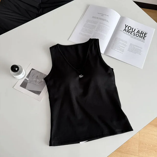 Alo Yoga Vests V-Neck Sleeveless Tank Top product detail image 2