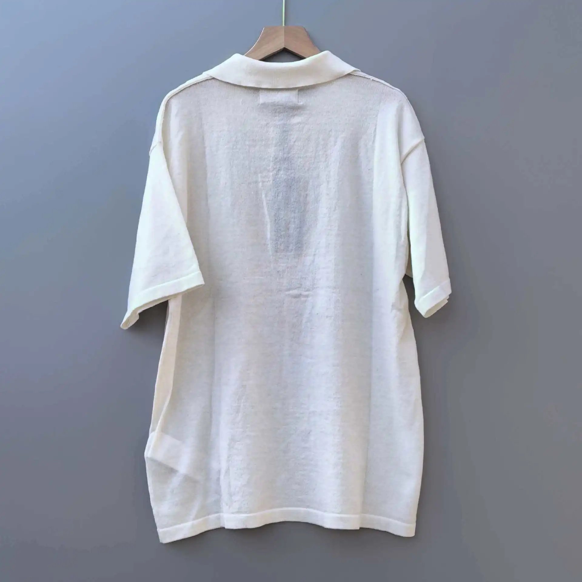 Stone Island Knit Polo Shirt Pale Yellow Tops Polo - 13