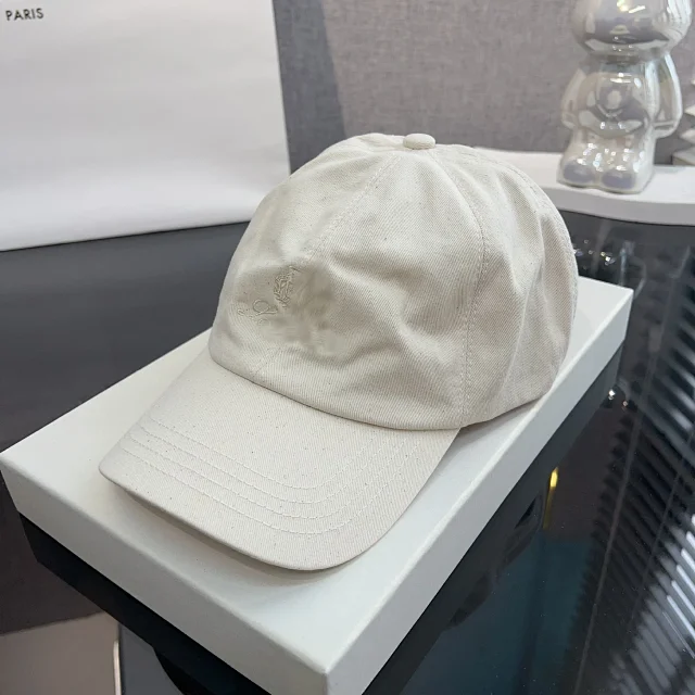 Loro Piana Hats Embroidered Cotton Baseball Cap product detail image 4