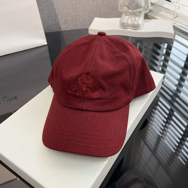 Loro Piana Hats Embroidered Cotton Baseball Cap product detail image 11