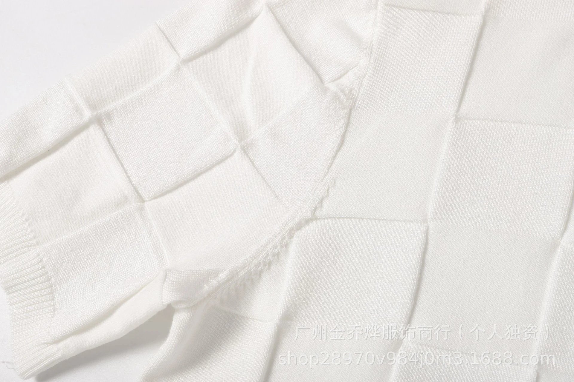 Louis Vuitton Checkerboard Knit T-Shirt White - 45