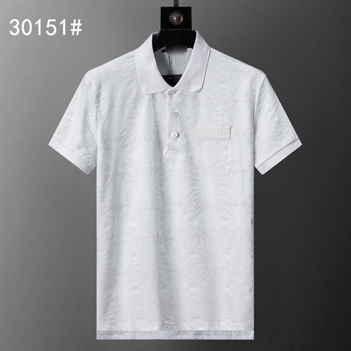 Louis Vuitton Shirts Short-Sleeve Monogram Polo Shirt — white 30151
