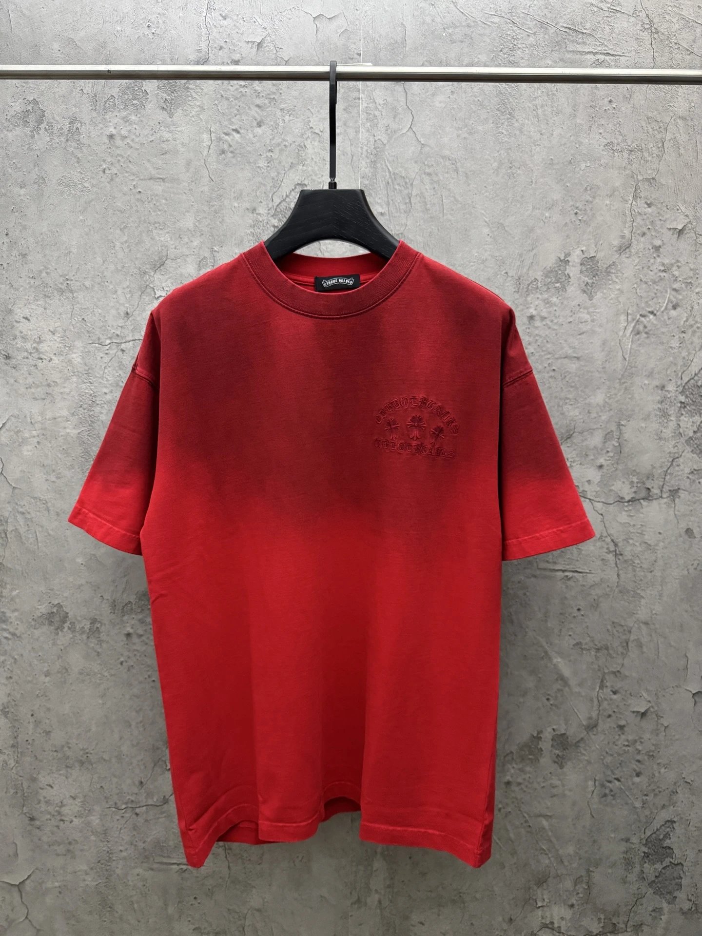 Chrome Hearts Embroidered Washed Black T-Shirt - 21