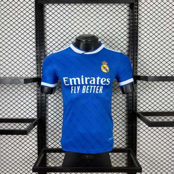 Real Madrid Third Jersey Blue Emirates Sponsorship Football Jersey - 1