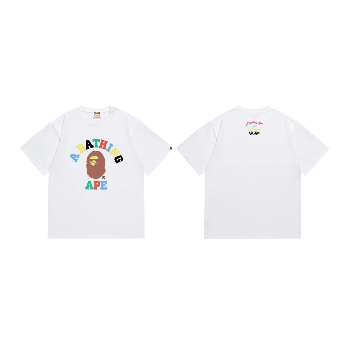 A Bathing Ape Pixel Camo Ape Head White T-Shirt - 27