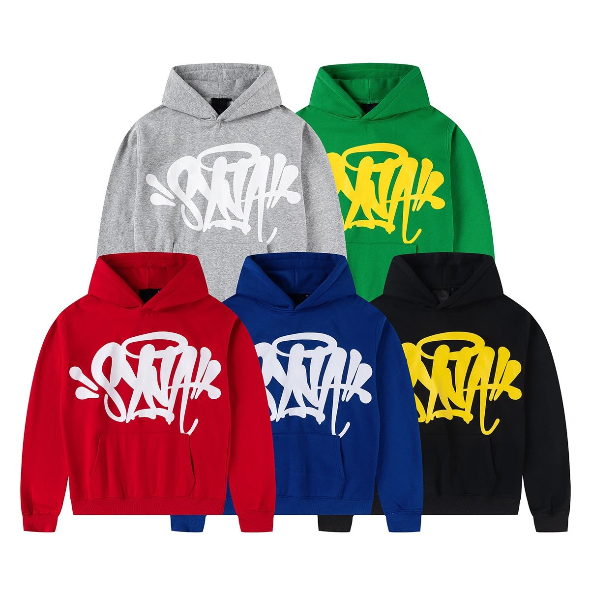 Design Graffiti Logo Black Hoodie and Sweatpants Set - 22