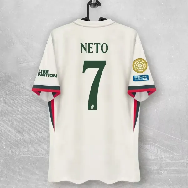 Chelsea FC 2005-06 Away Jersey White with Green and Red Accents Jersey - 1