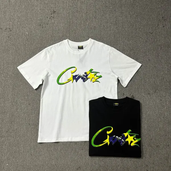 Design Four Stars Island Logo Black T-Shirt - 3