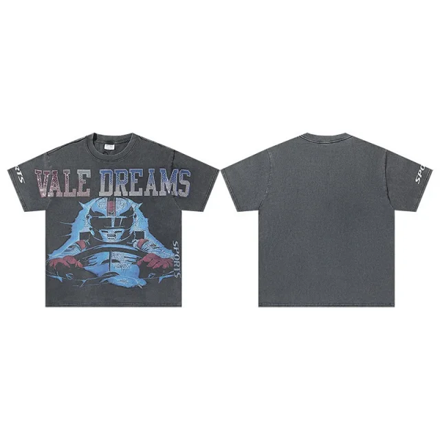 Unbranded T-Shirts Washed graphic-print short-sleeve T-shirt product detail image 15