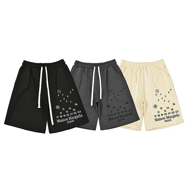 Maison Margiela Shorts Drawstring with numeric graphic print product detail image 8