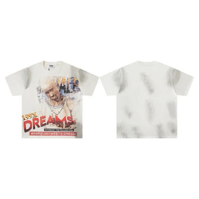Unbranded T-Shirts Washed graphic-print short-sleeve T-shirt product detail image 24
