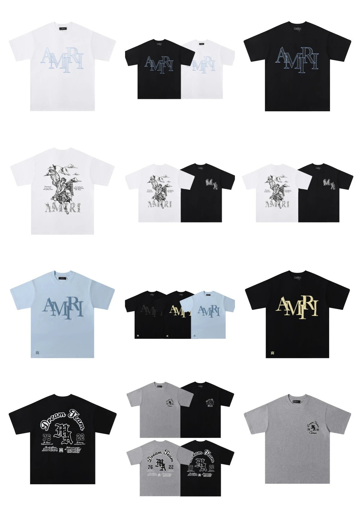 Amiri Ornate Script Logo White T-Shirt - 5