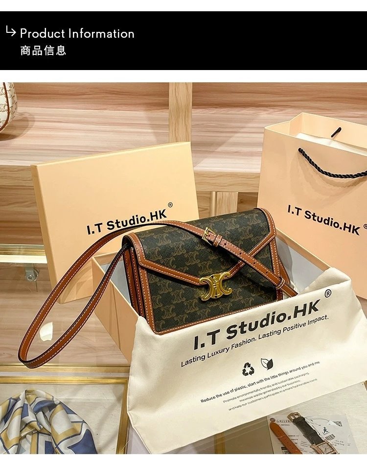 Design I.T Studio.HK C-Logo Crossbody Bag Olive Green with Tan Leather Trim Crossbody Bags - 3