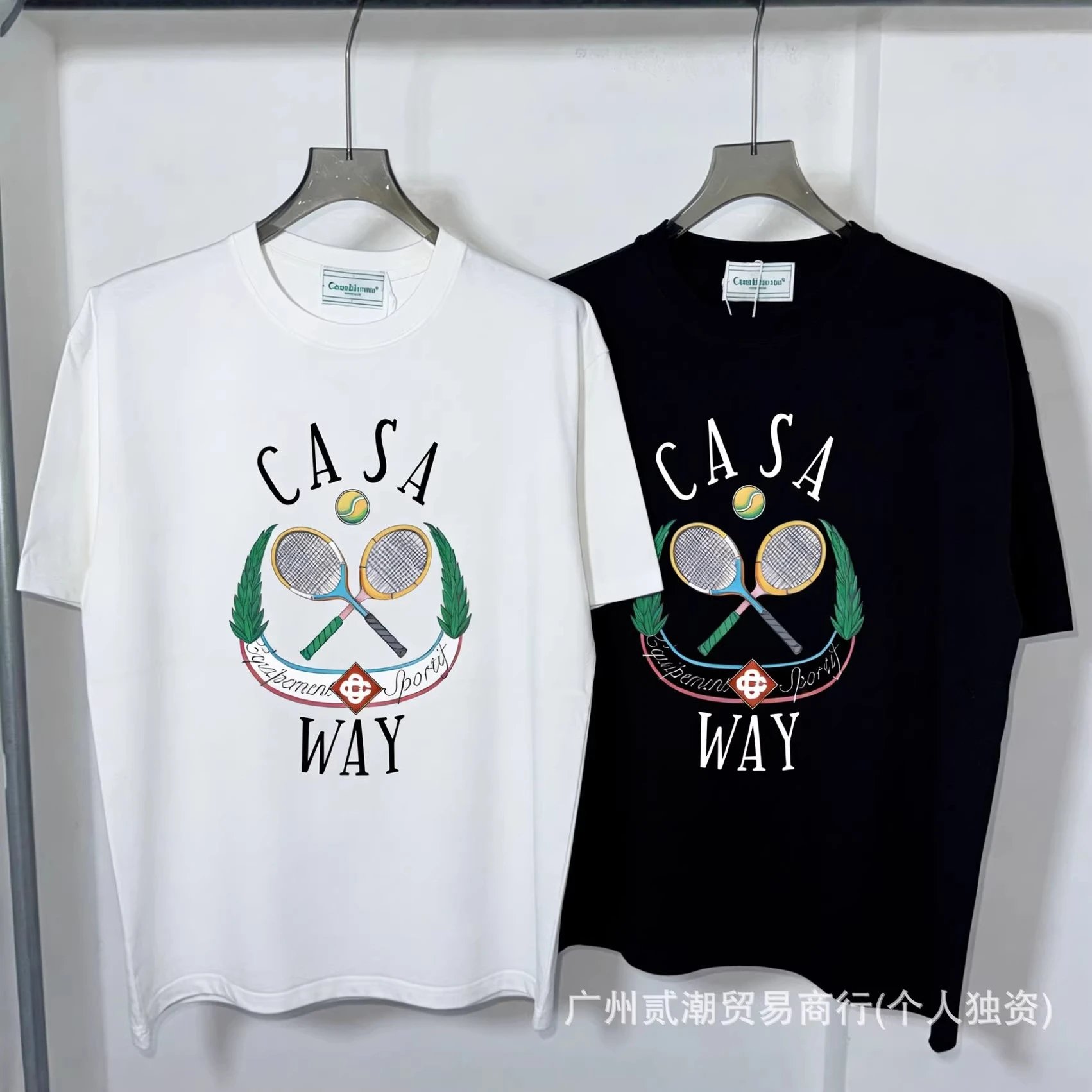 Casablanca T-Shirts Graphic-Print Crewneck image 3