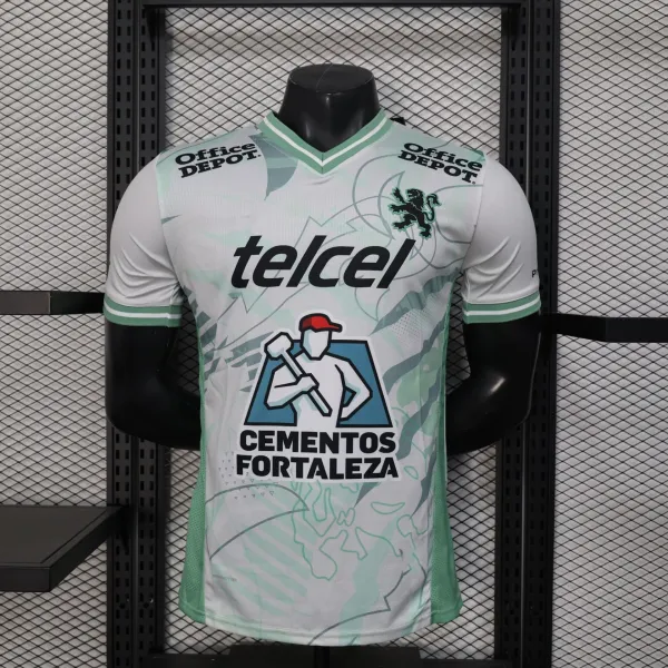 Design Cementos Fortaleza x Telcel Away Jersey White Green Jersey - 1