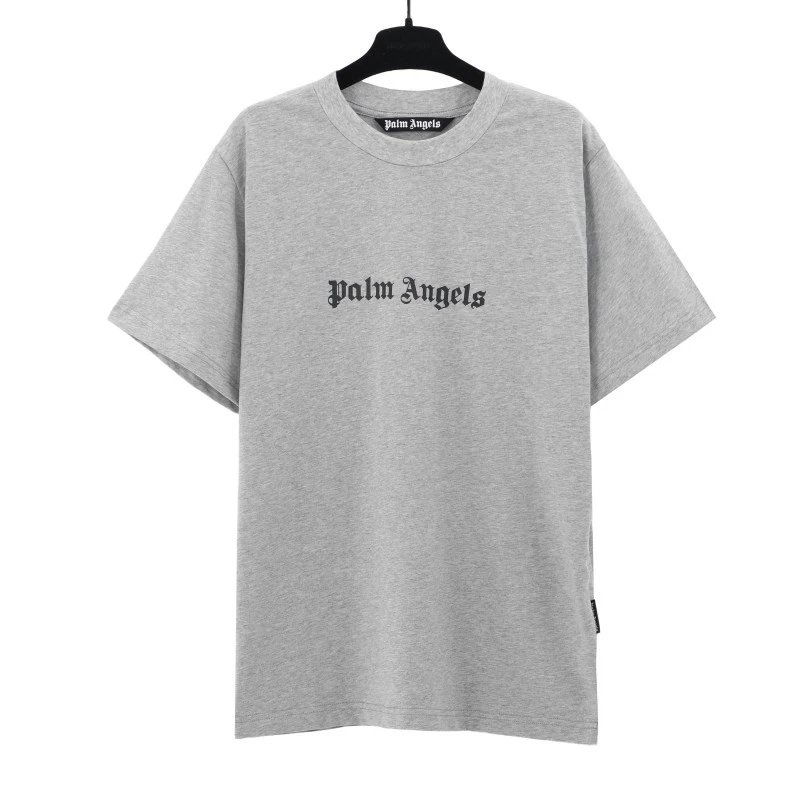 Palm Angels Logo Embroidered White T-Shirt - 49