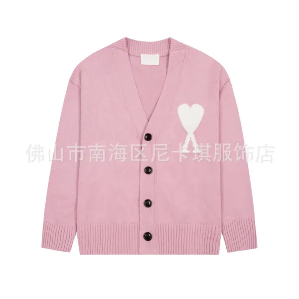 Comme des Garçons Play Heart Knit Cardigan Pink - 1