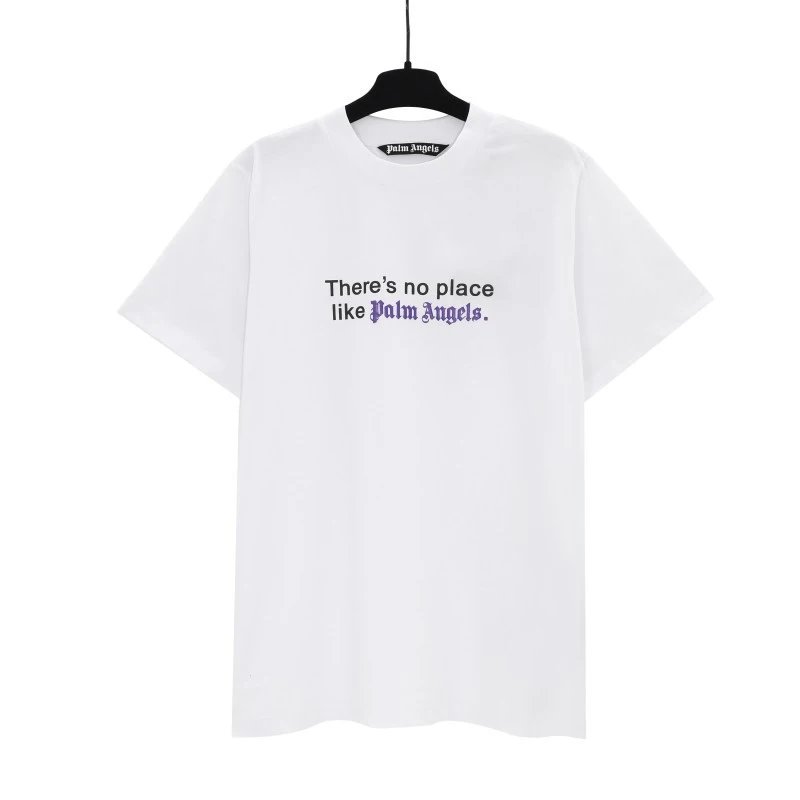 Palm Angels Logo Embroidered White T-Shirt - 31