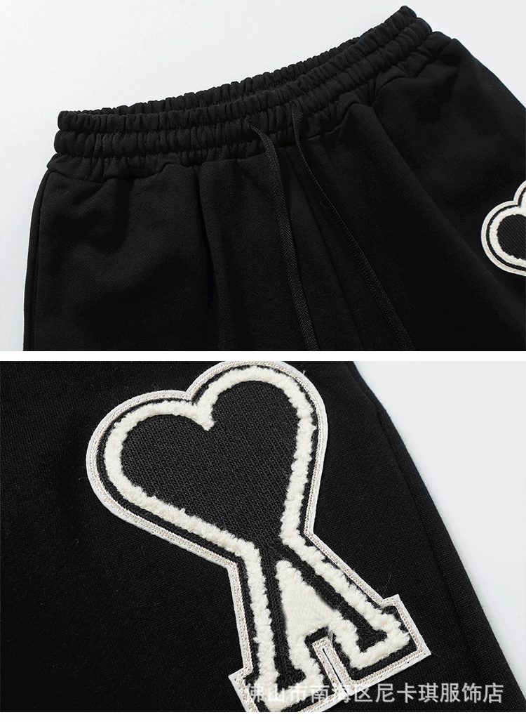 Comme des Garçons Play Heart Logo Sweat Shorts Black - 14