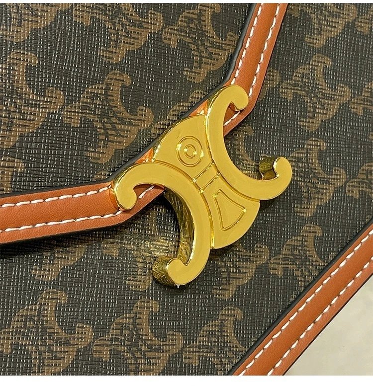 Design I.T Studio.HK C-Logo Crossbody Bag Olive Green with Tan Leather Trim Crossbody Bags - 17