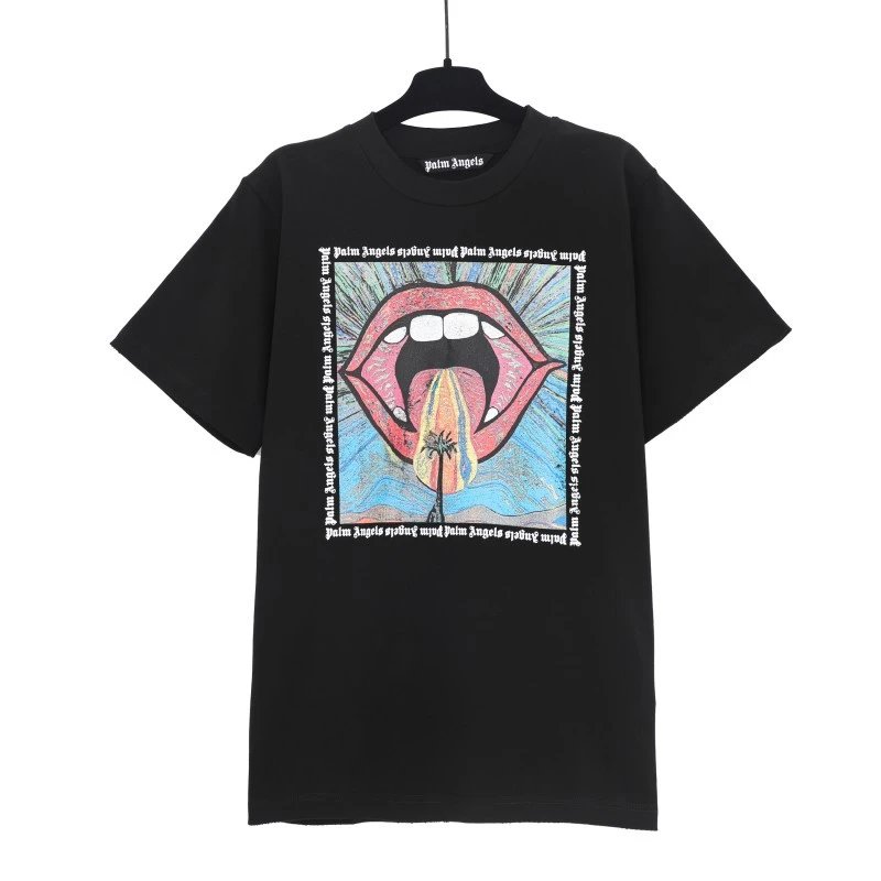Palm Angels Logo Embroidered White T-Shirt - 21