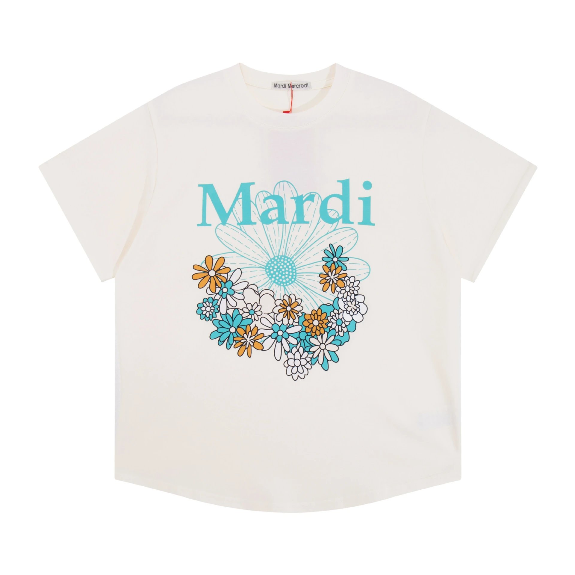 Mardi Mercredi Floral Print T-Shirt Gray - 5