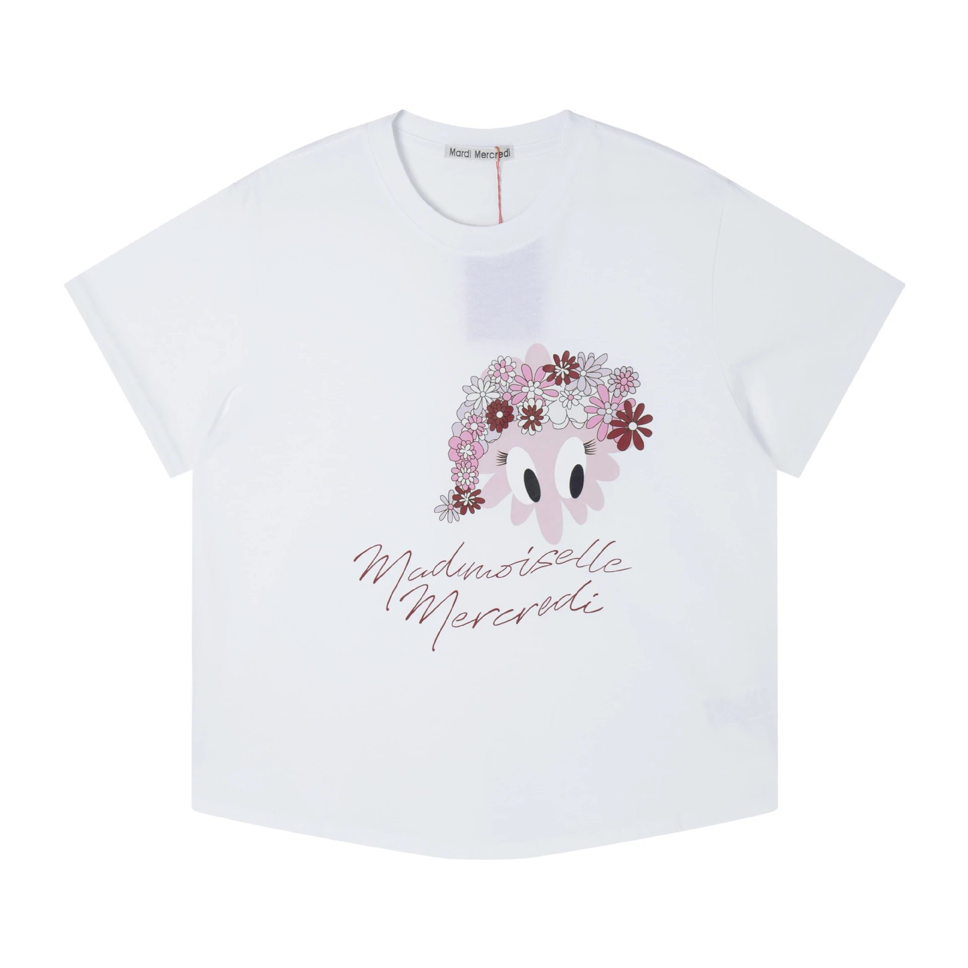 Mardi Mercredi Floral Print T-Shirt Gray - 8