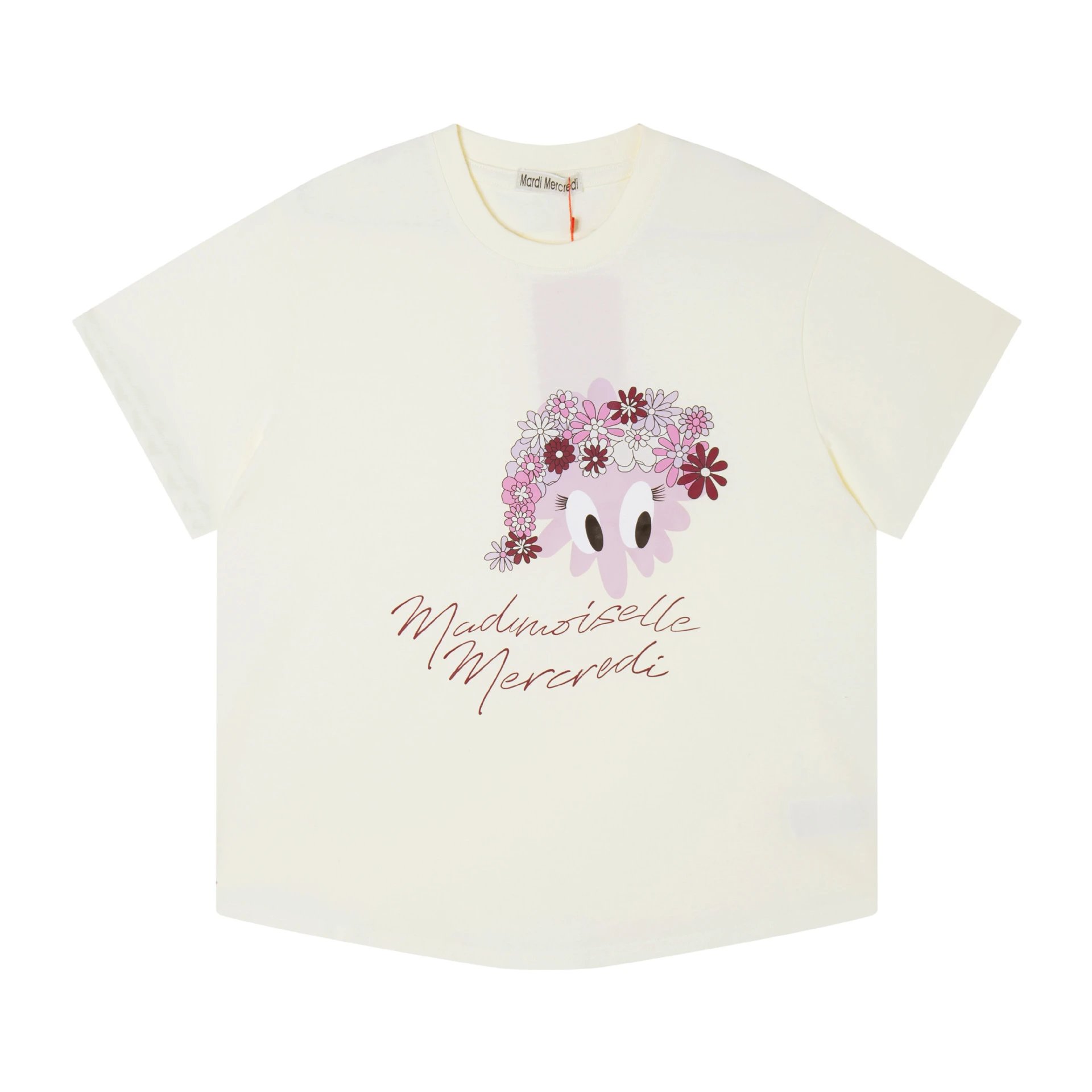Mardi Mercredi Floral Print T-Shirt Gray - 14