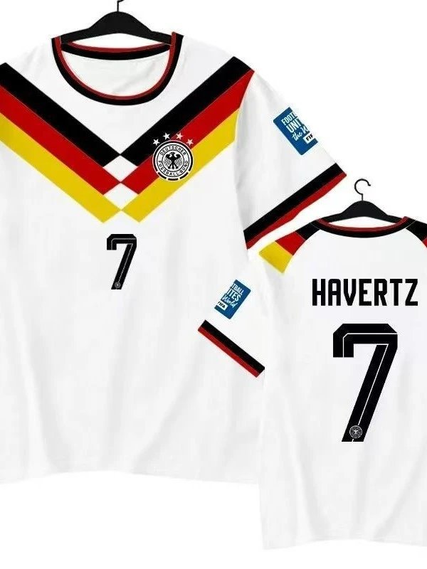 Design Germany National Team 2024 Home Jersey Müller #13 White Jersey - 5