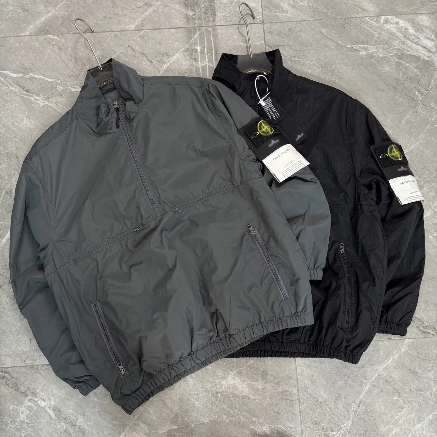 Stone Island David TC Down Black Windbreaker Jacket - 6